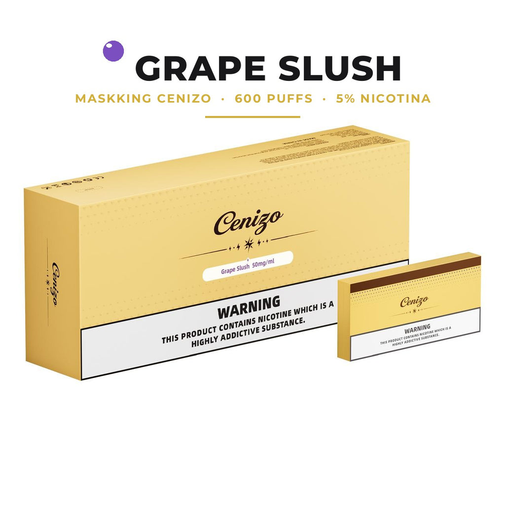 Maskking Cenizo sabor Grape Slush, 600 puffs, cajetilla 5 piezas