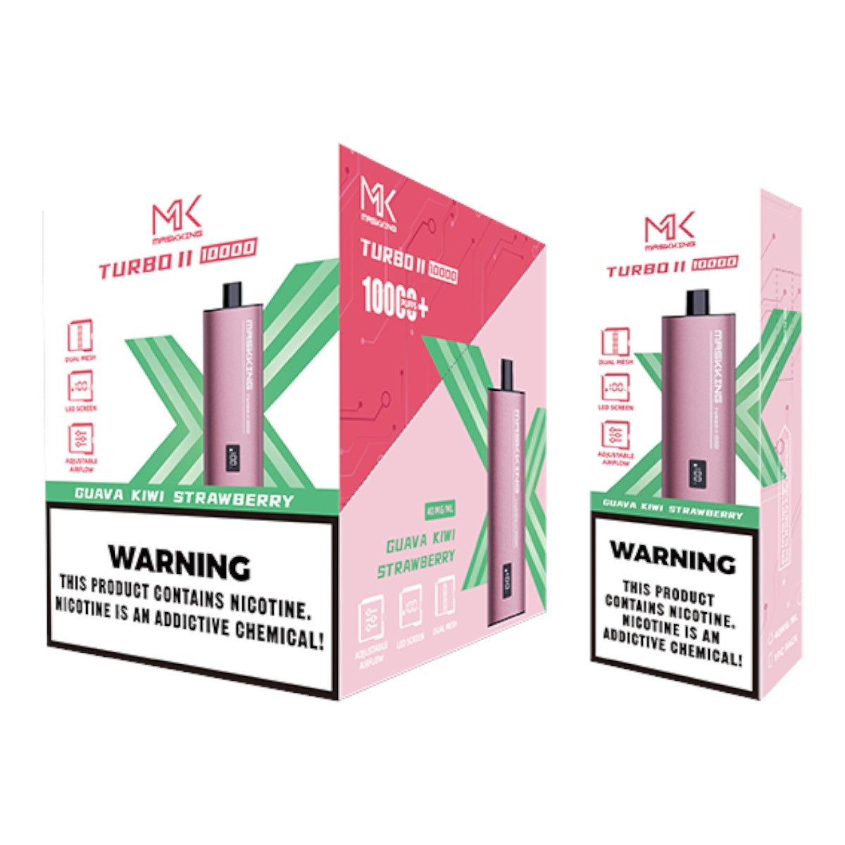 Maskking Turbo II (10 Pack) Guava Kiwi Strawberry