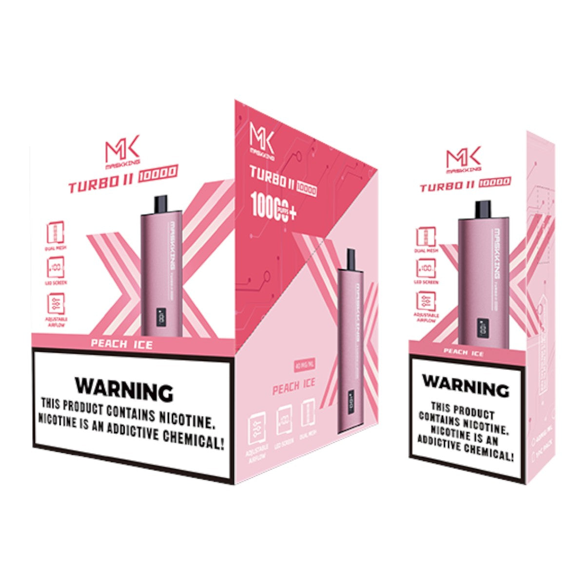 Maskking Turbo II (10 Pack) Peach Ice