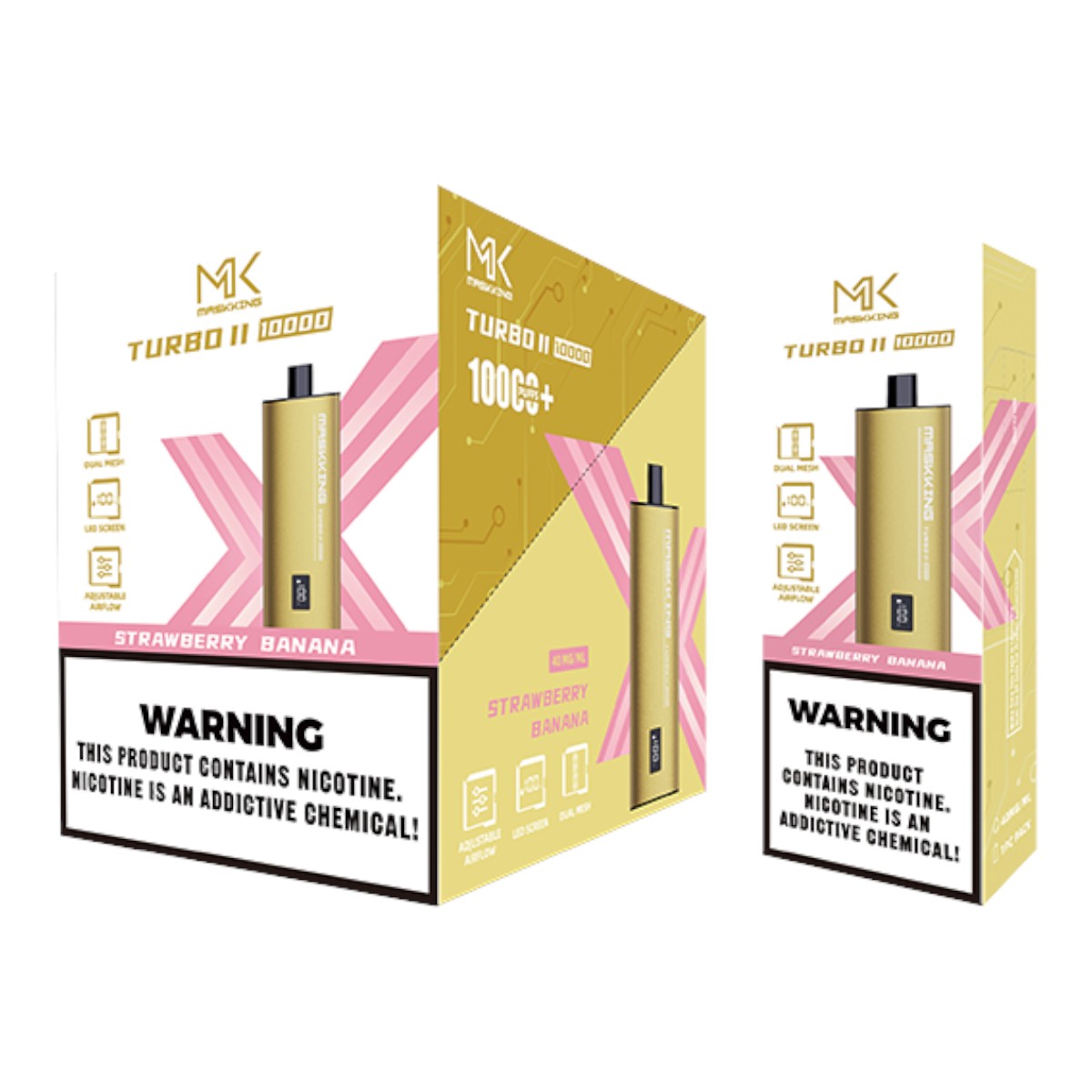 Maskking Turbo II (10 Pack) Strawberry Banana