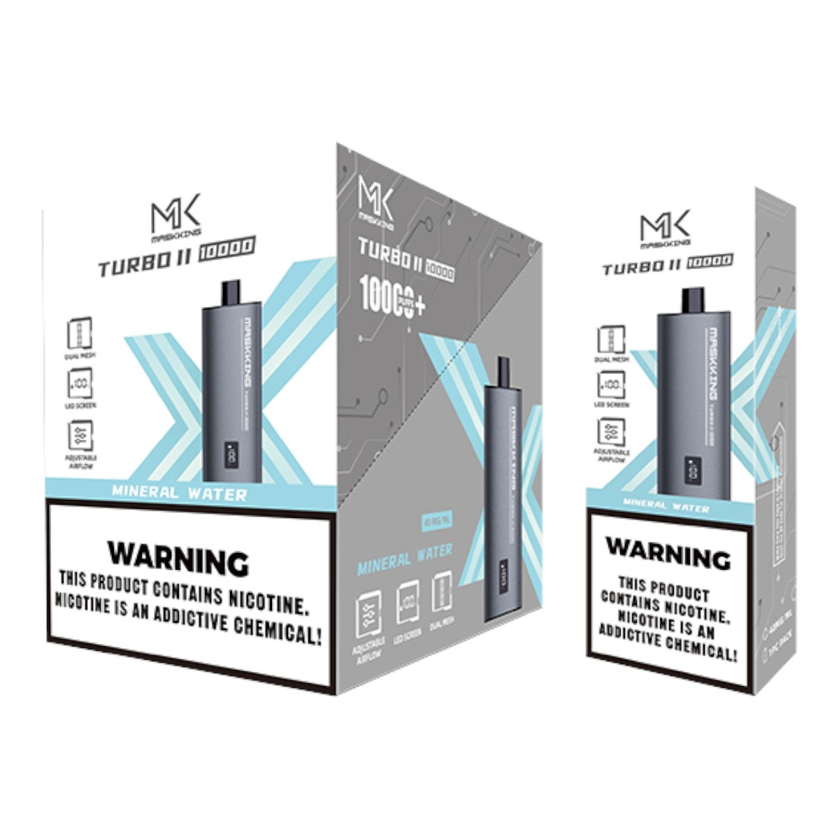 Maskking Turbo II (10 Pack) Mineral Water