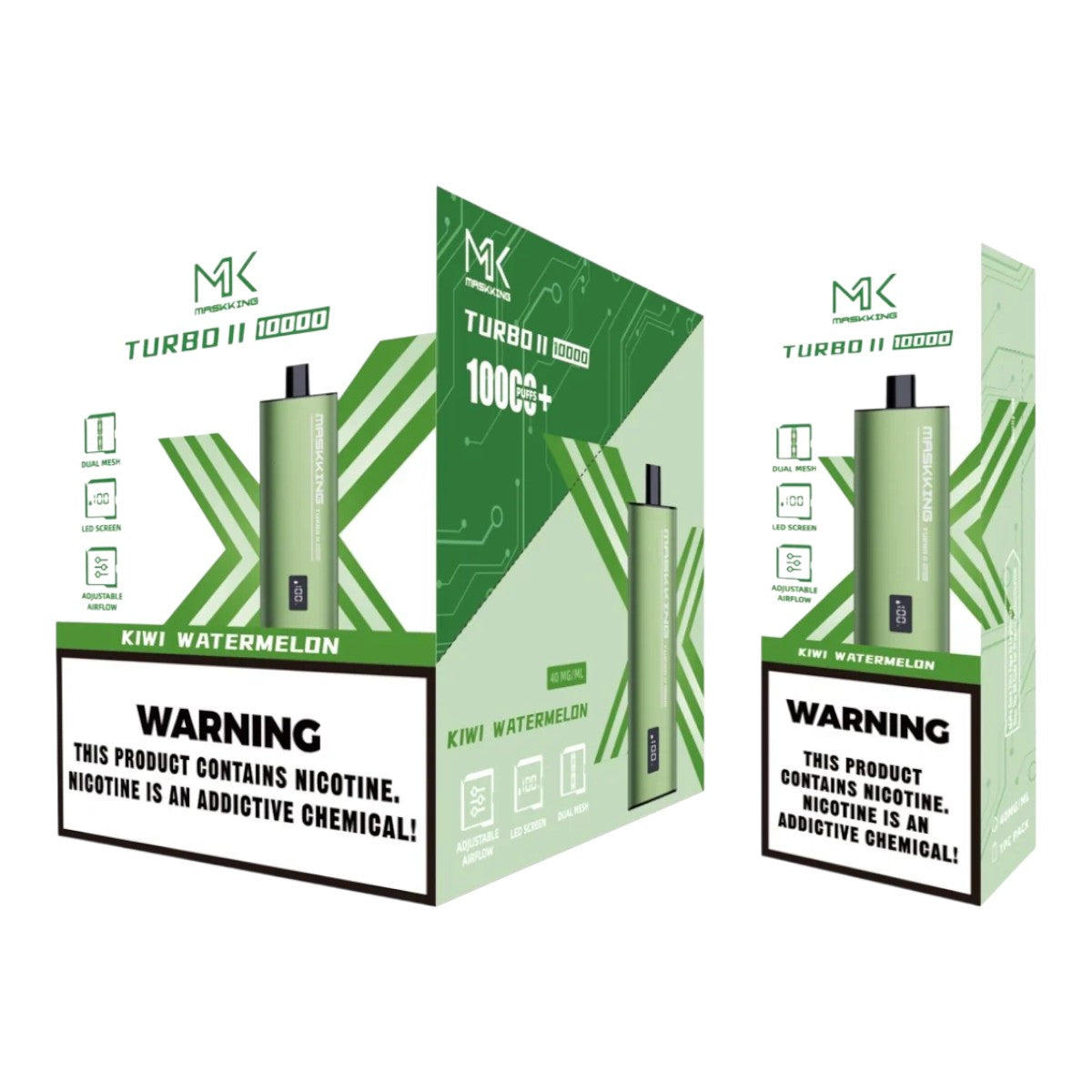 Maskking Turbo II (10 Pack) Kiwi Watermelon