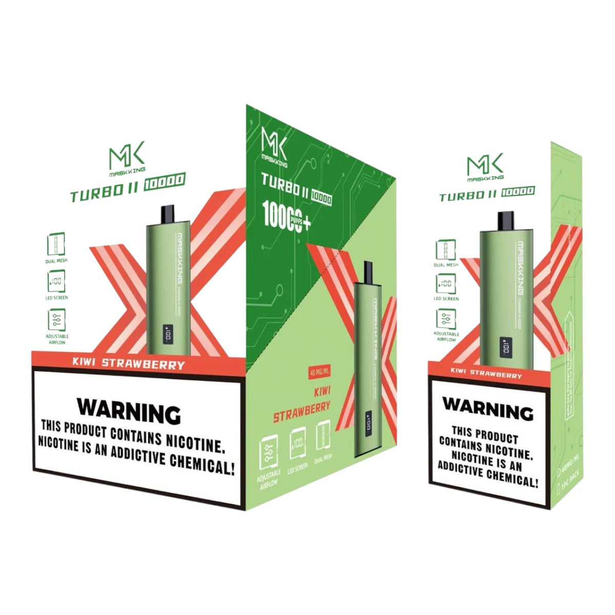 Maskking Turbo II (10 Pack) Kiwi Strawberry