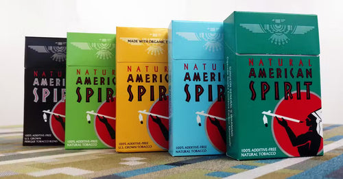 Natural American Spirit cajetillas surtidas caja de cigarros tabaco natural sin aditivos colección completa colores amarillo verde azul negro gris comprar cigarros American Spirit en CDMX entrega rápida cigarros a domicilio CDMX y Área Metropolitana tabaco premium original