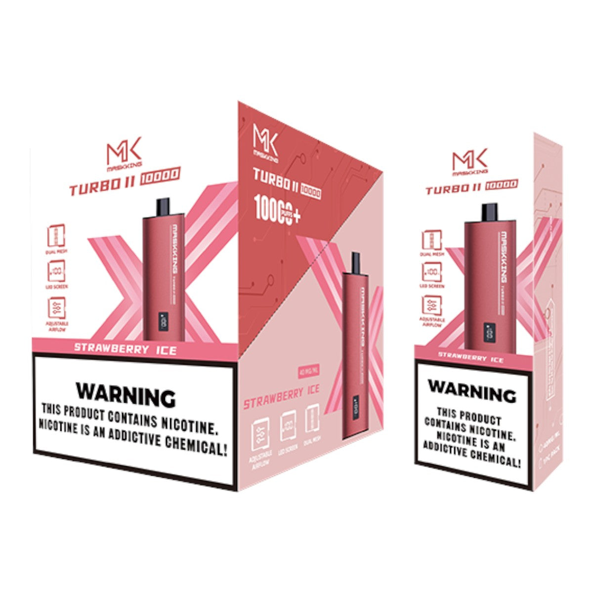 Maskking Turbo II (10 Pack) Strawberry Ice
