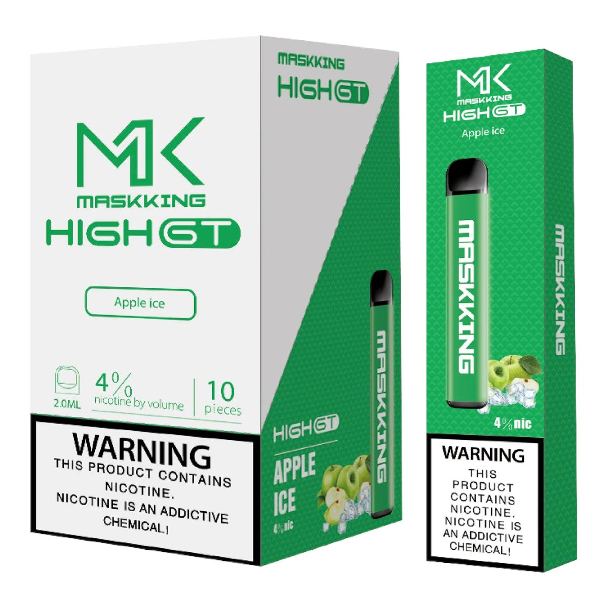 Maskking GT 10 Pack, 10 vapes desechables +500 puffs originales mayoreo México