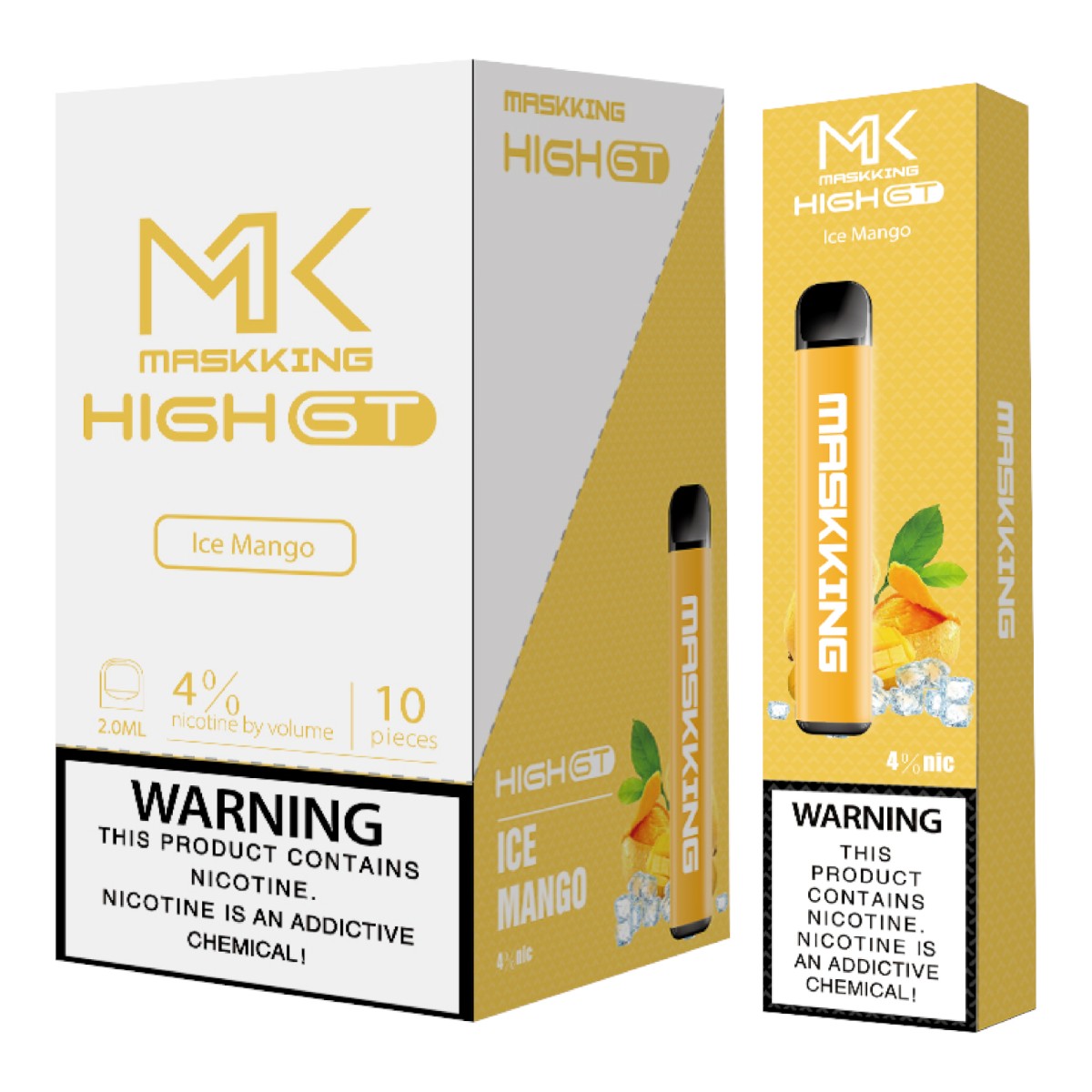Maskking GT 10 Pack, 10 vapes desechables +500 puffs originales mayoreo México