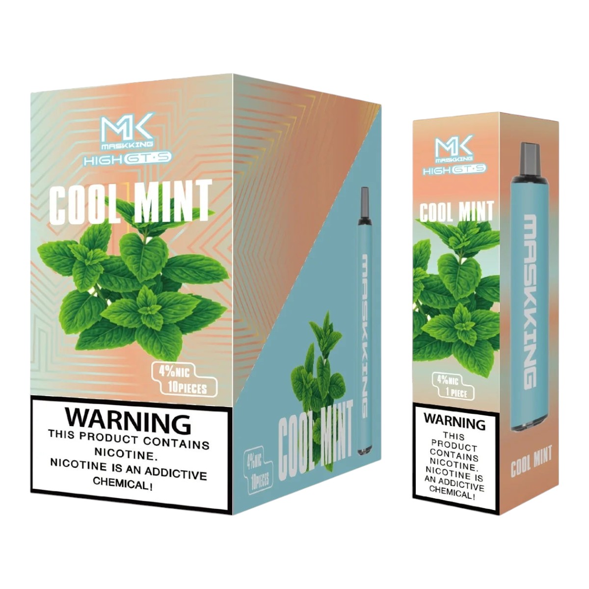 Maskking GTS 10 Pack, 10 vapes desechables +2500 puffs originales mayoreo México