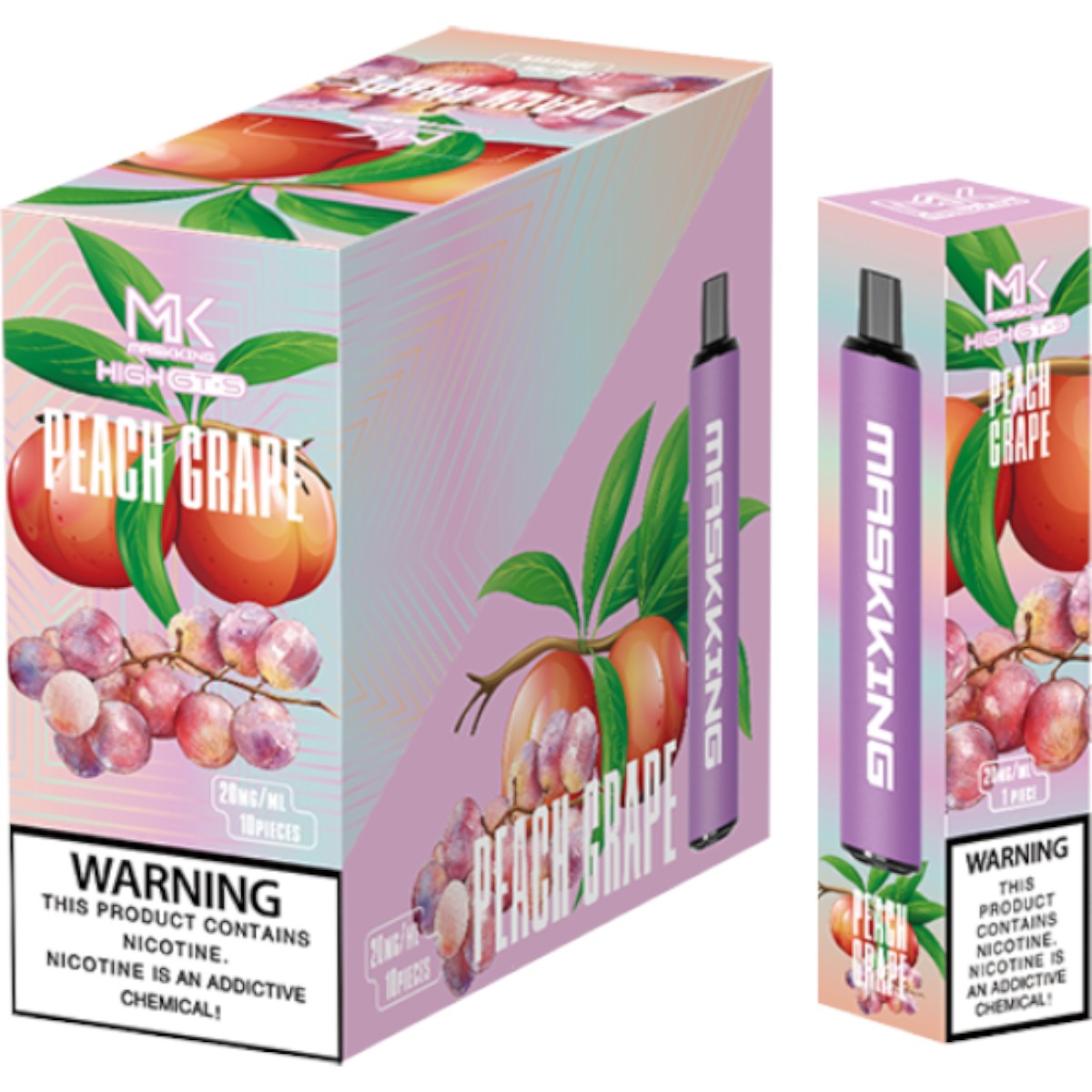 Maskking GTS 10 Pack, 10 vapes desechables +2500 puffs originales mayoreo México