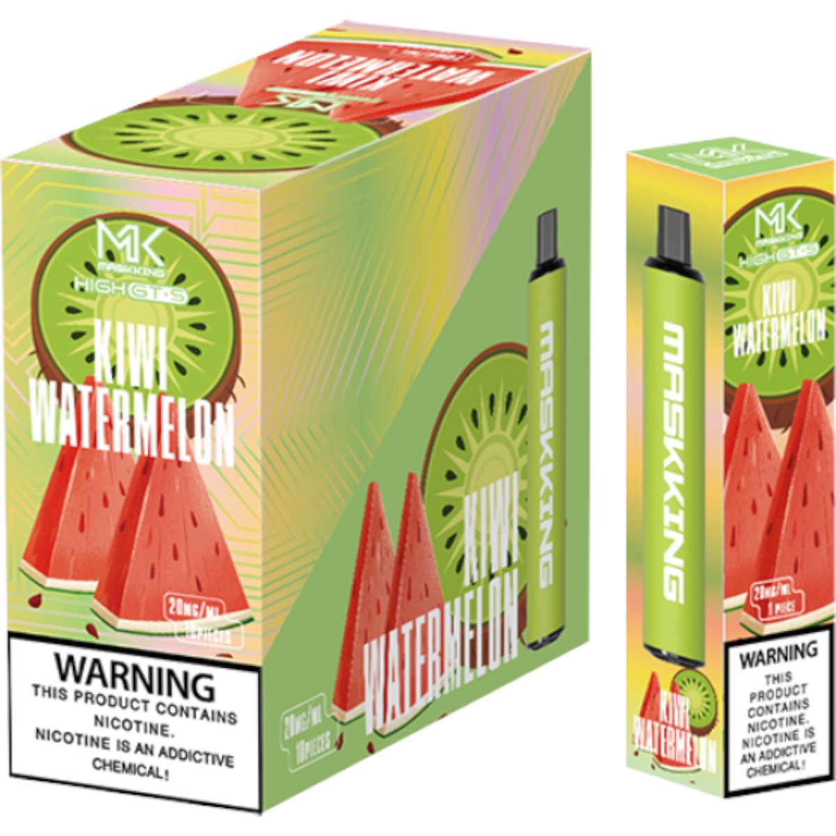 Maskking GTS 10 Pack, 10 vapes desechables +2500 puffs originales mayoreo México