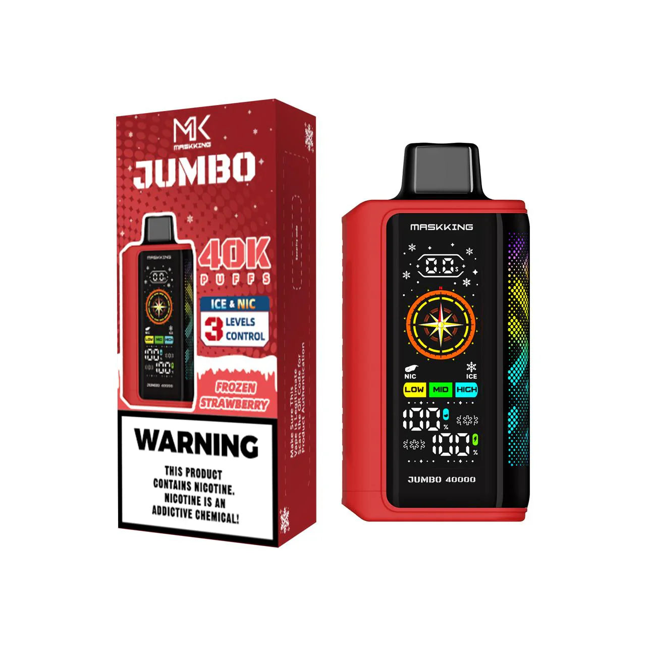 Vapeador Maskking Jumbo 40000 puffs personalizable, Maskking México