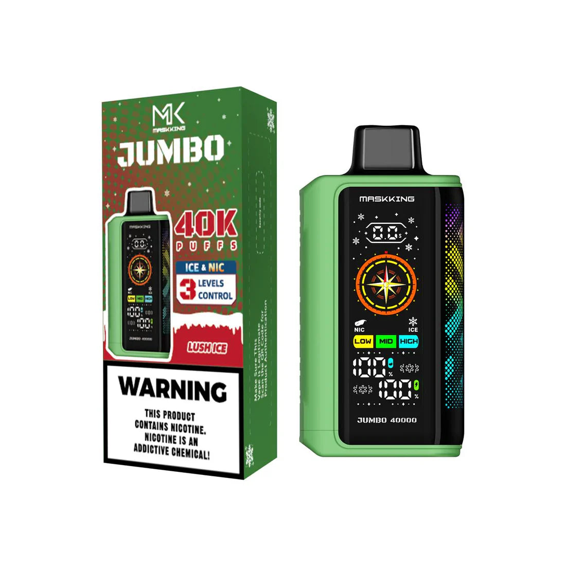 Maskking Jumbo airflow ajustable, vapeador 40000 puffs original México