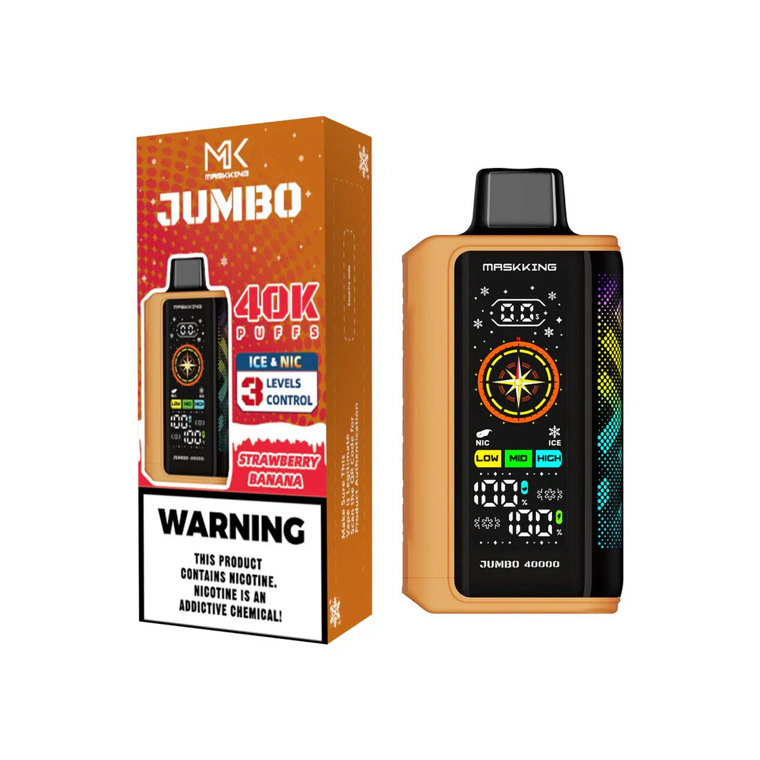 Vapeador Maskking Jumbo 40000 caladas recargable USB-C original México