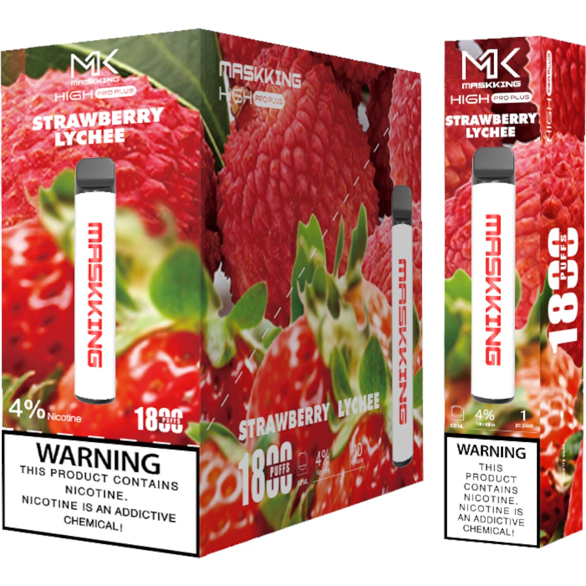 Maskking Pro Plus 10 Pack, 10 vapes +1800 puffs originales mayoreo México