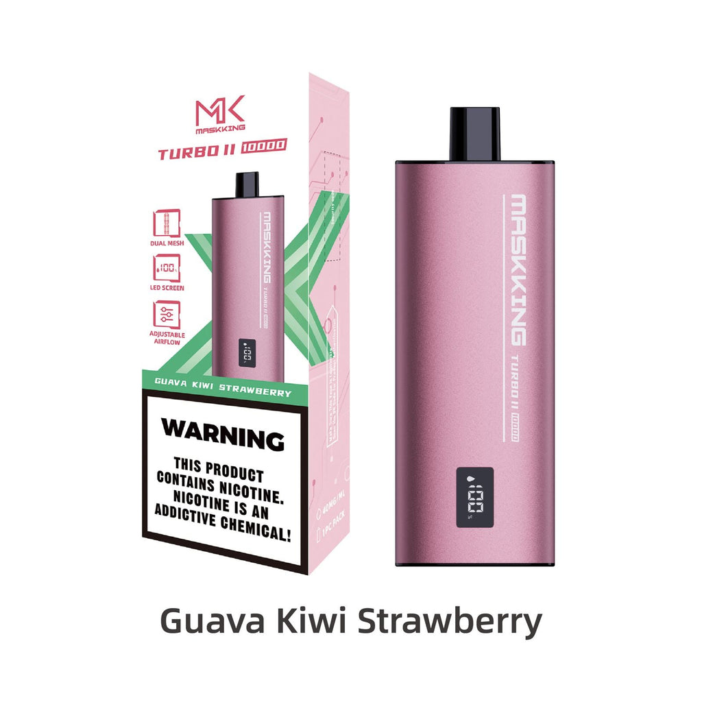 Maskking Turbo II recargable de larga duración, vape original Maskking México