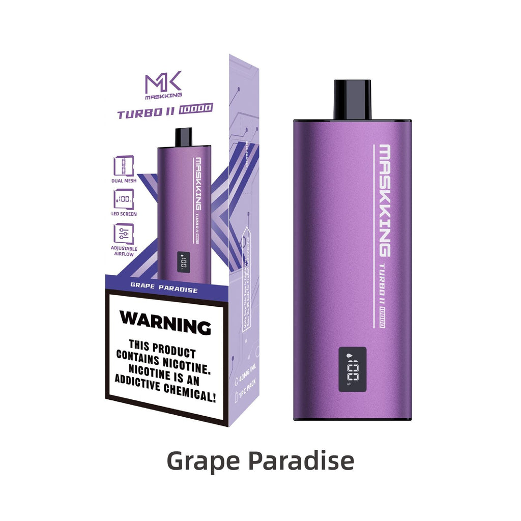 Maskking Turbo II pantalla LED de batería y líquido, vapeador México