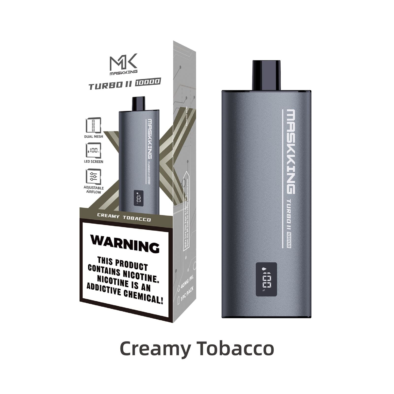 Maskking Turbo II airflow ajustable y modo Turbo, vape recargable México