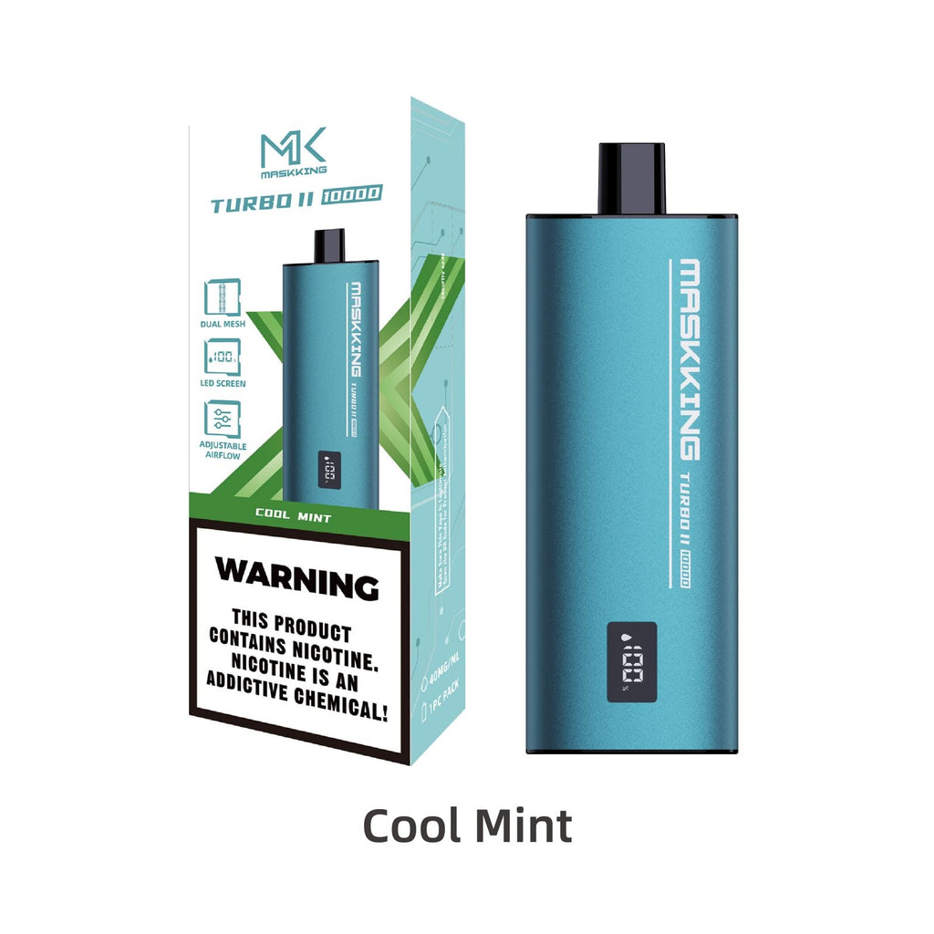 Vapeador Maskking Turbo II 10000 puffs recargable USB-C original México